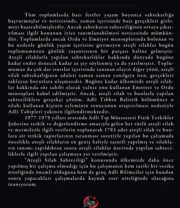 Ateşli Silahlarda Sahtecilik