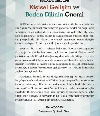 Aile Şirketleri ve KOBİ’lerde Kişisel Gelişim ve Beden Dilinin Önemi Aile Şirketleri ve KOBİ’lerde Kişisel Gelişim ve Beden Dilinin Önemi