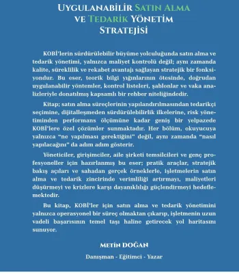 KOBİ’ler İçin Uygulanabilir Satın Alma ve Tedarik Yönetim Stratejisi KOBİ’ler İçin Uygulanabilir Satın Alma ve Tedarik Yönetim Stratejisi