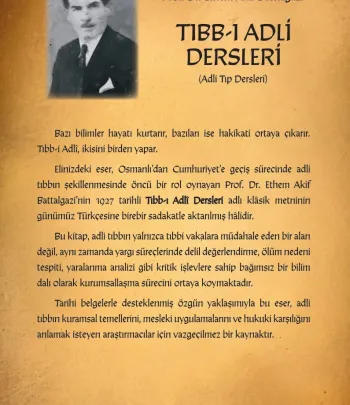 TIBB-I ADLİ DERSLERİ (Adli Tıp Dersleri) TIBB-I ADLİ DERSLERİ (Adli Tıp Dersleri)