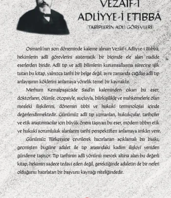 VEZÂİF-İ ADLİYYE-İ ETIBBÂ (TABİPLERİN ADLİ GÖREVLERİ)