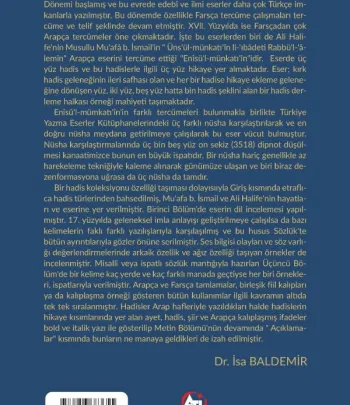 ALİ HALİFE ENÎSÜ’L-MÜNḲATIʿÎN ( İnceleme - Edisyon Kritikli Metin - Sözlük )