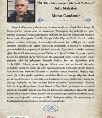 İhsan Sungu’nun “İlk Türk Matbaasına Dair Yeni Vesikalar” Adlı Makalesi