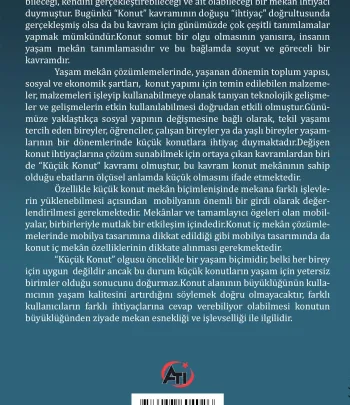 Küçük Konutlarda İç Mimari Yaklaşımlar