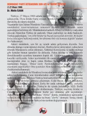 Demokrat Parti İktidarının Son Ayı Ve Tarihi Mektup (1-27 MAYIS 1960)