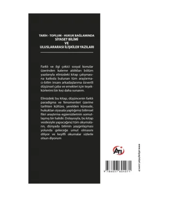 Tarih Toplum Hukuk Bağlamında Siyaset Bilimi Ve Uluslararası İlişkiler Yazıları